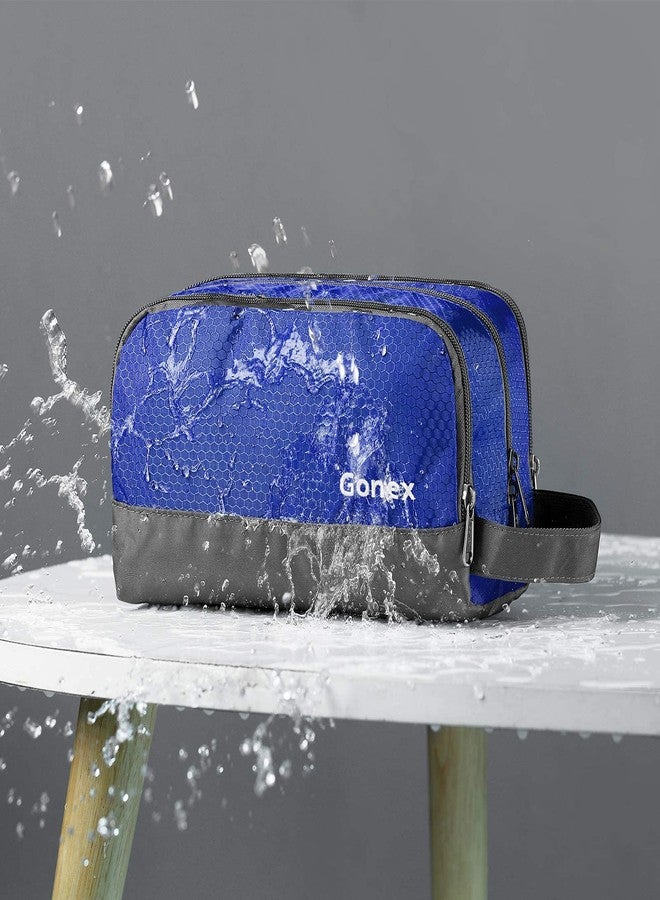 Gonex Travel Toiletry Bag Nylon, Shaving Bag Toiletry Organizer Blue - Image 2